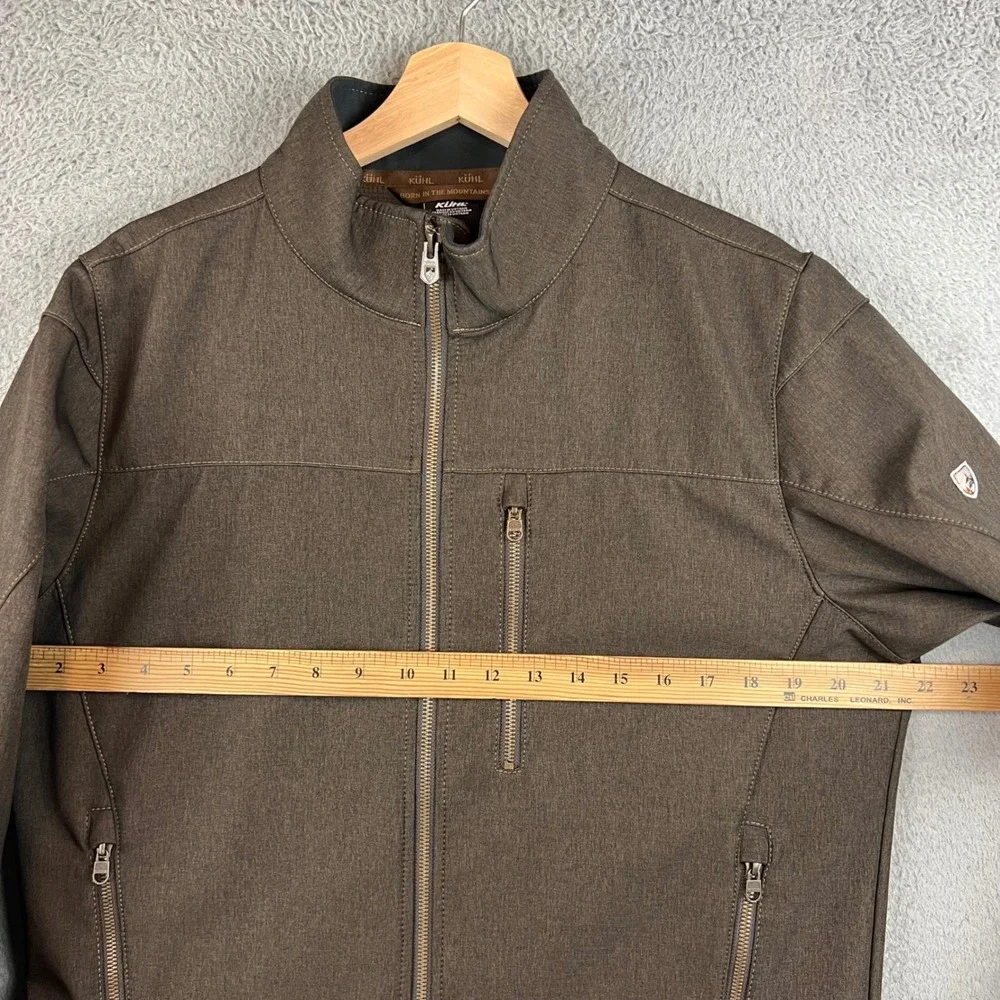 Kuhl Interceptr Jacket Mens Medium Brown Full Zip Fleece Alfpaca Gold Outdoor